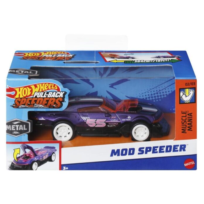 Masinuta Hot Wheels Pull-Back Speeders - Off Duty, 1:43 Masinuta Hot Wheels Pull-Back Speeders - Off Duty, 1:43