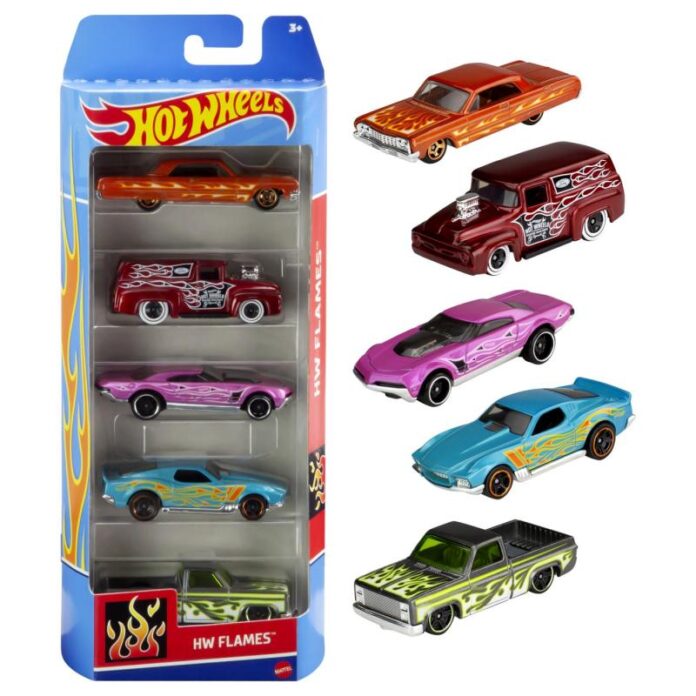 Set 5 masinute Hot Wheels - Hw Flames Set 5 masinute Hot Wheels - Hw Flames