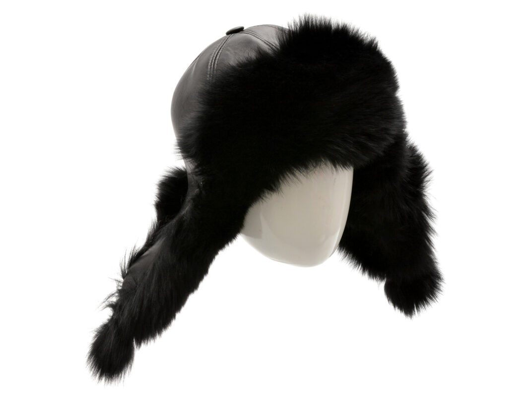 Caciula KLOP neagra, ZIMUSKA, din piele naturala Caciula KLOP neagra, ZIMUSKA, din piele naturala