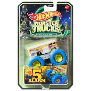 Masinuta Hot Wheels Monster Truck - Glow in the Dark, Skelesaurus, scara 1:64 Masinuta Hot Wheels Monster Truck - Glow in the Dark, Skelesaurus, scara 1:64
