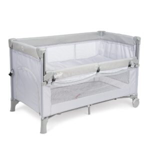 Patut pliant voiaj pentru bebelusi si copii Juju Dreamy Cloud, 2 nivele, portabil, 125x65 cm, etaj intermediar nou-nascuti, laterala culisanta, salteluta, buzunar lateral, geanta transport, Gri Patut pliant voiaj pentru bebelusi si copii Juju Dreamy Cloud, 2 nivele, portabil, 125x65 cm, etaj intermediar nou-nascuti, laterala culisanta, salteluta, buzunar lateral, geanta transport, Gri