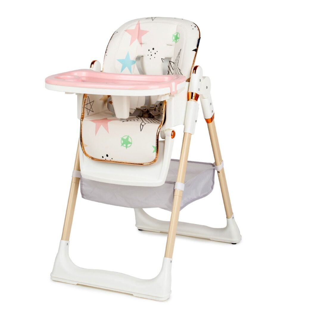 Scaun de masa, Juju, Eat and fun, Pink Stars Scaun de masa, Juju, Eat and fun, Pink Stars