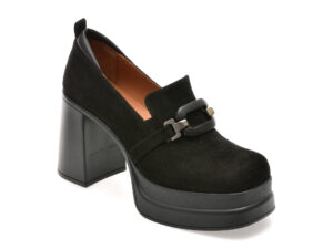 Pantofi EPICA negri, 19995, din piele intoarsa Pantofi EPICA negri, 19995, din piele intoarsa