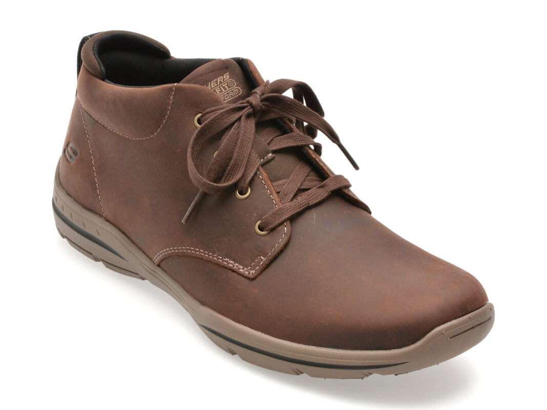 Ghete SKECHERS maro, HARPER, din piele naturala Ghete SKECHERS maro, HARPER, din piele naturala