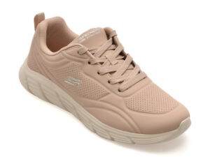Pantofi sport SKECHERS nude, BOBS B FLEX LO, din piele ecologica Pantofi sport SKECHERS nude, BOBS B FLEX LO, din piele ecologica