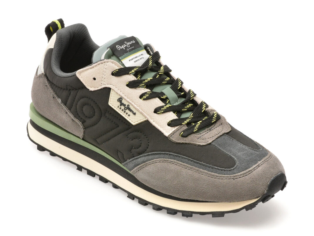 Pantofi sport PEPE JEANS negri, MS60003, din material textil Pantofi sport PEPE JEANS negri, MS60003, din material textil