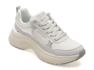Pantofi sport SKECHERS albi, HAZEL 2, din piele ecologica Pantofi sport SKECHERS albi, HAZEL 2, din piele ecologica