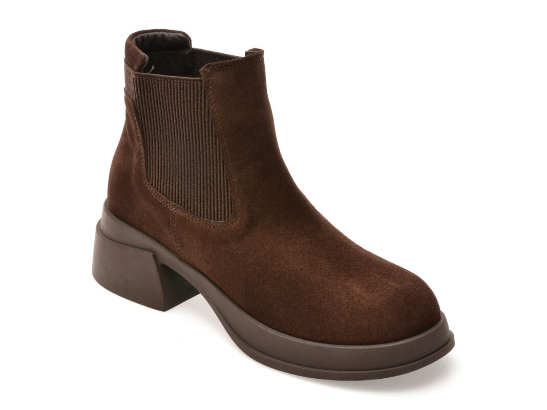 Ghete IMAGE maro, 3772501, din piele intoarsa Ghete IMAGE maro, 3772501, din piele intoarsa