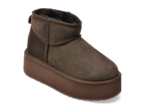 Ghete EMU maro, STINGER MICRO FLATFORM, din piele intoarsa Ghete EMU maro, STINGER MICRO FLATFORM, din piele intoarsa