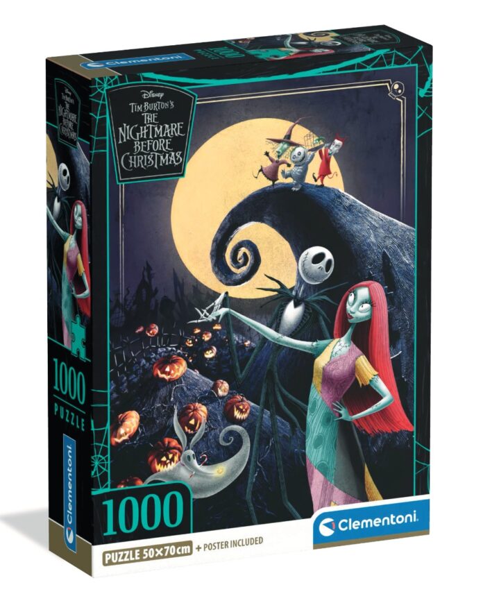 Puzzle Clementoni, The Nightmare Before Christmas, 1000 piese Puzzle Clementoni, The Nightmare Before Christmas, 1000 piese