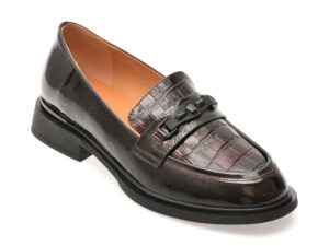 Mocasini EPICA visinii, M371, din piele naturala lacuita Mocasini EPICA visinii, M371, din piele naturala lacuita