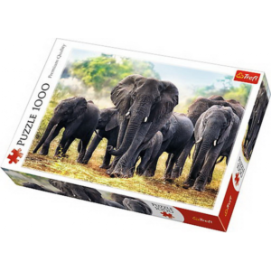 Puzzle Trefl 1000 piese - Elefanti Africani Puzzle Trefl 1000 piese - Elefanti Africani