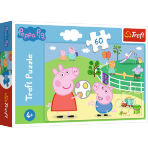 Puzzle Trefl Peppa Pig Distractie cu prietenii, 60 piese Puzzle Trefl Peppa Pig Distractie cu prietenii, 60 piese