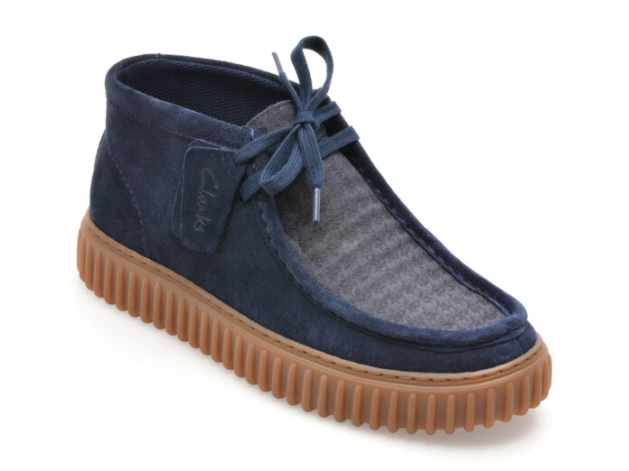 Ghete CLARKS bleumarin, TORHILL HI, din material textil Ghete CLARKS bleumarin, TORHILL HI, din material textil