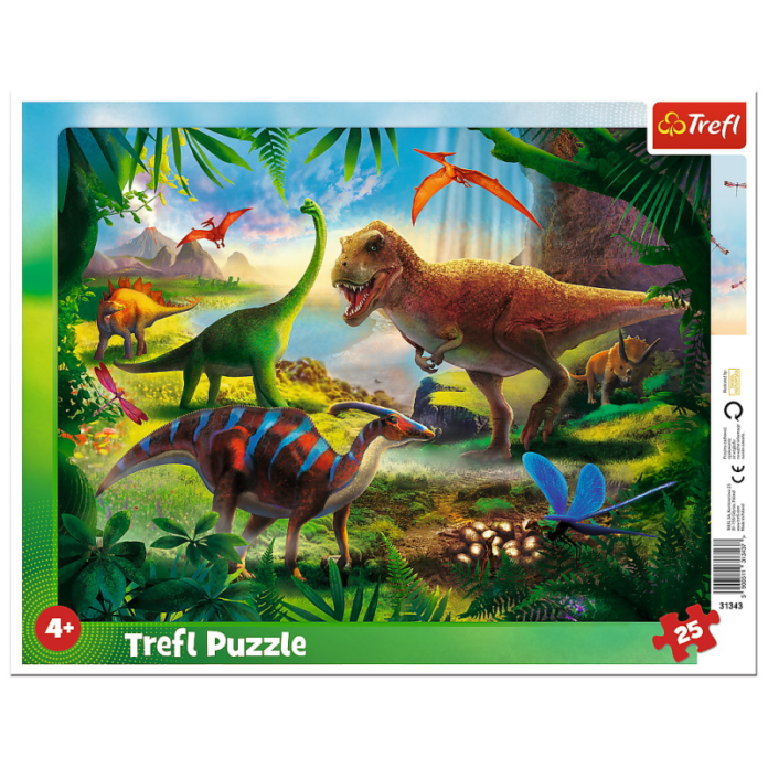 Puzzle Trefl Dinozauri, 25 piese Puzzle Trefl Dinozauri, 25 piese
