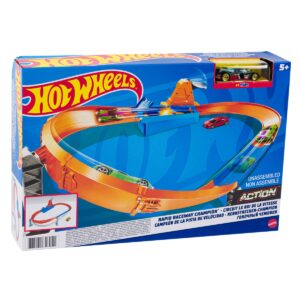 Set de joaca Circuit cu obstacole Hot Wheels, Rapid Raceway Champion GJM75 Set de joaca Circuit cu obstacole Hot Wheels, Rapid Raceway Champion GJM75