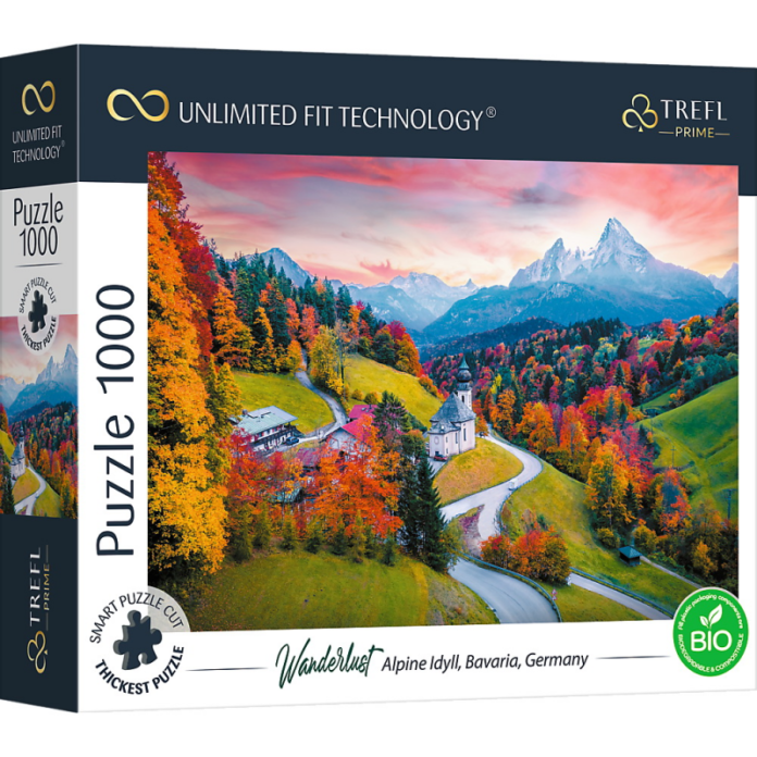 Puzzle Trefl Prime UFT - Peisaj idilic Alpi, 1000 piese Puzzle Trefl Prime UFT - Peisaj idilic Alpi, 1000 piese