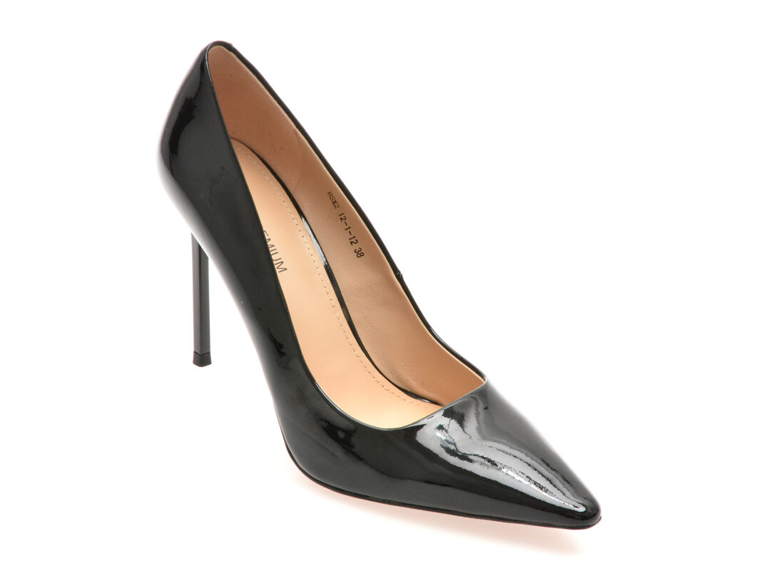 Pantofi eleganti EPICA PREMIUM negri, X212, din piele naturala lacuita Pantofi eleganti EPICA PREMIUM negri, X212, din piele naturala lacuita