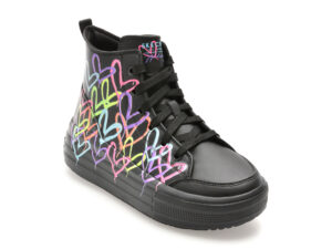 Ghete SKECHERS negre, HYPERLIFT, din piele ecologica Ghete SKECHERS negre, HYPERLIFT, din piele ecologica