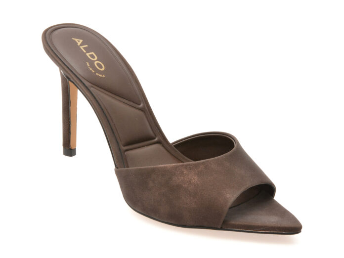 Papuci eleganti ALDO maro, ANNIEBRILDEN 201, din piele ecologica Papuci eleganti ALDO maro, ANNIEBRILDEN 201, din piele ecologica