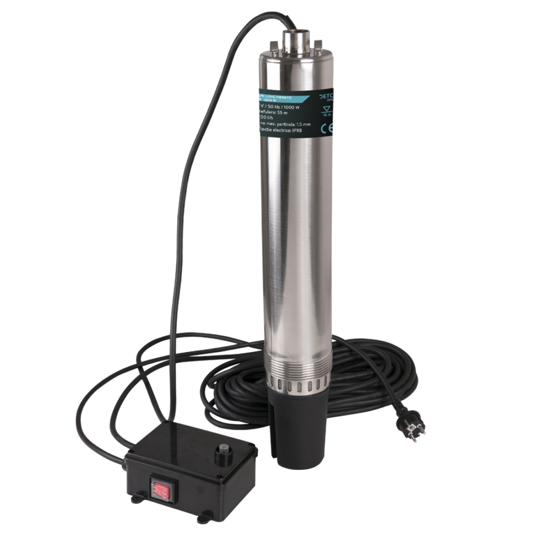 Pompa Submersibila Apa Curata Inox Detoolz DZ-P117, 6 BAR, 1000 W, 90 l/min, H Refulare 55 m Pompa Submersibila Apa Curata Inox Detoolz DZ-P117, 6 BAR, 1000 W, 90 l/min, H Refulare 55 m