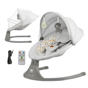 Leagan electric/sezlong KinderKraft LUMI 2, greutate maxima suportata9 Kg, baldachin, plasa de tantari, Gri Leagan electric/sezlong KinderKraft LUMI 2, greutate maxima suportata9 Kg, baldachin, plasa de tantari, Gri
