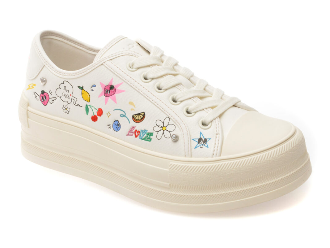 Pantofi sport ALDO albi, RAYES 185, din piele ecologica