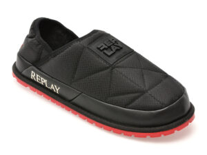 Papuci REPLAY negri, MF3O05T, din material textil Papuci REPLAY negri, MF3O05T, din material textil