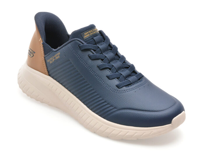 Pantofi sport SKECHERS bleumarin, BOBS SQUAD CHAOS, din piele ecologica Pantofi sport SKECHERS bleumarin, BOBS SQUAD CHAOS, din piele ecologica