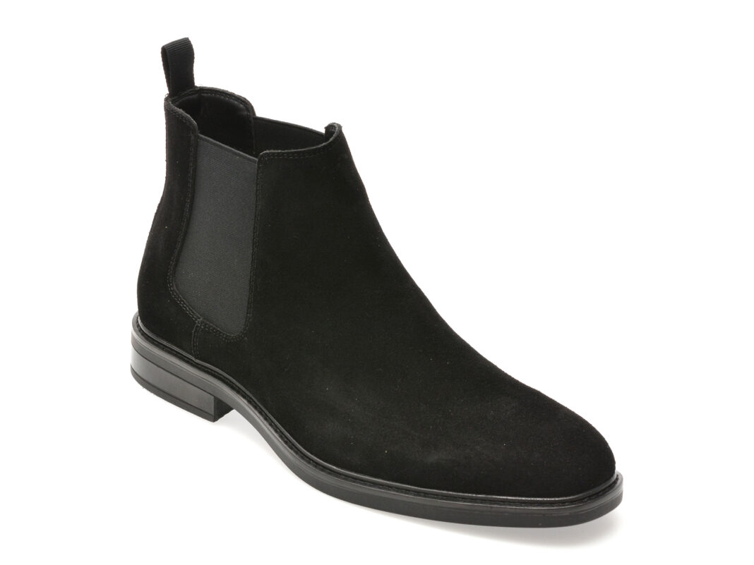 Ghete elegante ALDO negre, GIO 001, din piele intoarsa Ghete elegante ALDO negre, GIO 001, din piele intoarsa