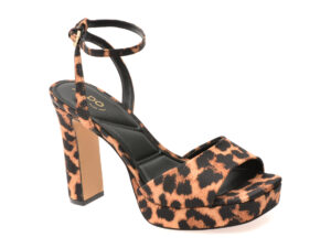 Sandale elegante ALDO maro, CHICGLEAM 967, din material textil Sandale elegante ALDO maro, CHICGLEAM 967, din material textil