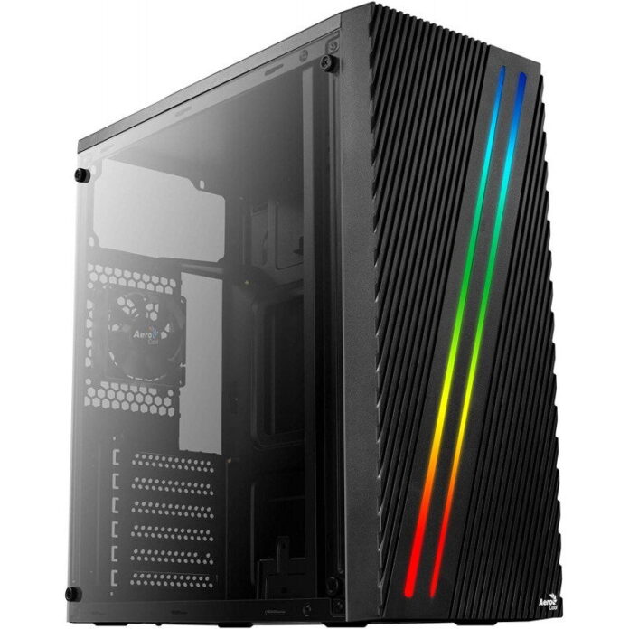 Carcasa Aerocool Streak, iluminare RGB, Mid Tower (Negru) Carcasa Aerocool Streak, iluminare RGB, Mid Tower (Negru)