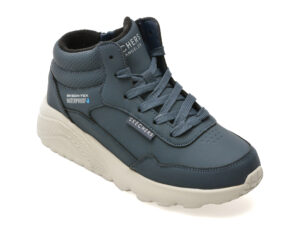 Ghete SKECHERS bleumarin, UNO LITE, din piele ecologica Ghete SKECHERS bleumarin, UNO LITE, din piele ecologica