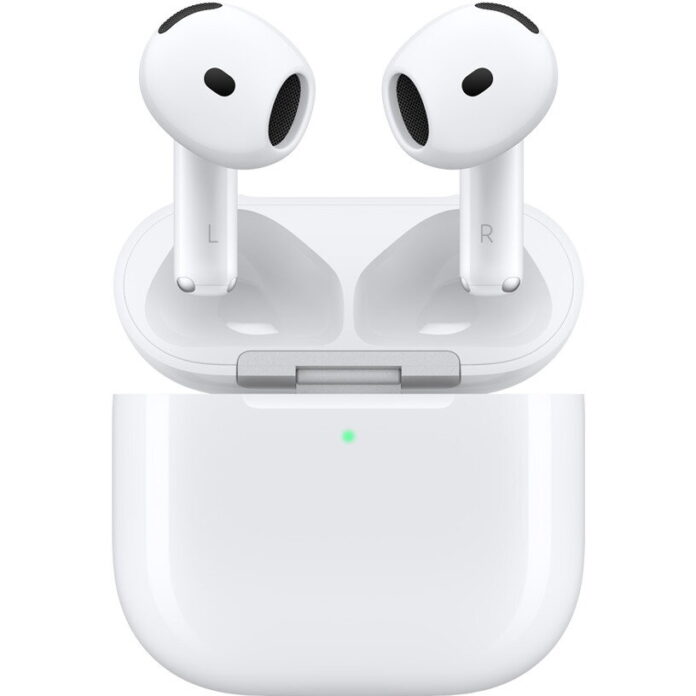 Casti True Wireless Apple AirPods 4 Active Noise Cancellation, Bluetooth 5.3, Autonomie 4.5 - 30 ore, Asistent vocal (Alb) Casti True Wireless Apple AirPods 4 Active Noise Cancellation, Bluetooth 5.3, Autonomie 4.5 - 30 ore, Asistent vocal (Alb)
