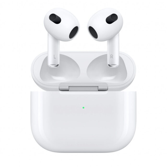 Casti True Wireless Apple AirPods 4, Bluetooth 5.3, Autonomie 4.5 - 30 ore, Asistent vocal (Alb) Casti True Wireless Apple AirPods 4, Bluetooth 5.3, Autonomie 4.5 - 30 ore, Asistent vocal (Alb)