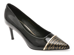 Pantofi eleganti EPICA negri, E35270A, din piele naturala lacuita Pantofi eleganti EPICA negri, E35270A, din piele naturala lacuita