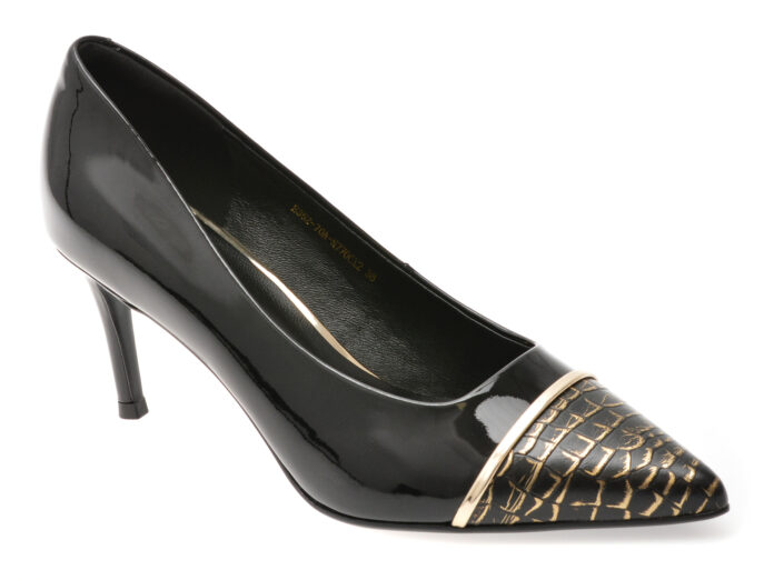 Pantofi eleganti EPICA negri, E35270A, din piele naturala lacuita Pantofi eleganti EPICA negri, E35270A, din piele naturala lacuita