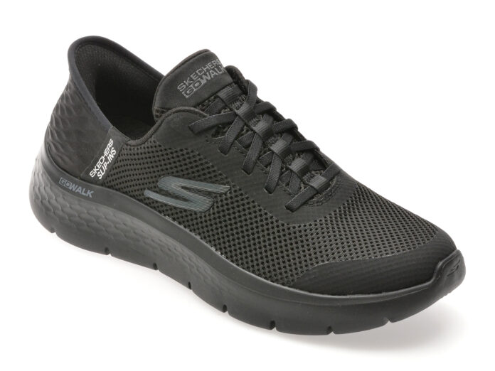 Pantofi sport SKECHERS negri, GO WALK FLEX, din material textil Pantofi sport SKECHERS negri, GO WALK FLEX, din material textil