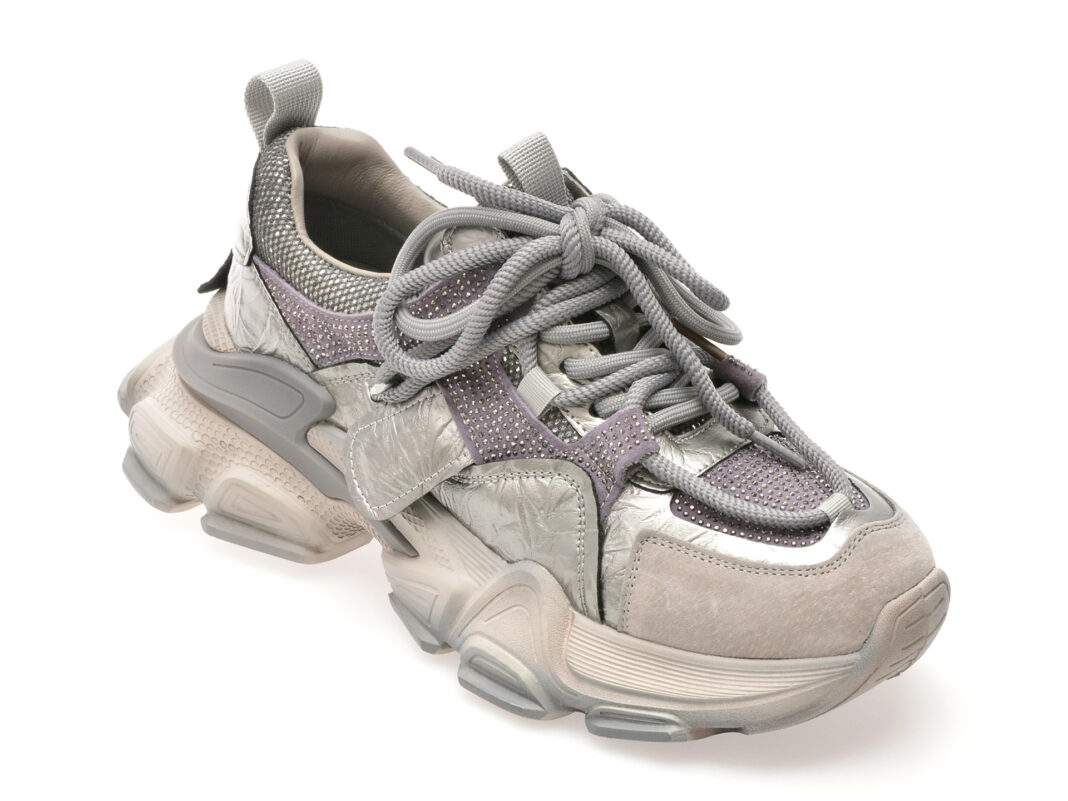 Pantofi sport EPICA gri, 5758, din material textil si piele naturala Pantofi sport EPICA gri, 5758, din material textil si piele naturala