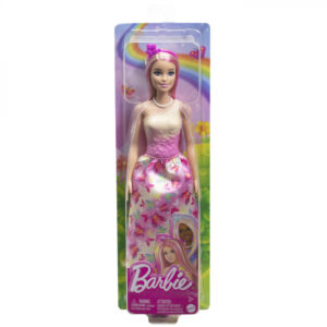 Papusa Mattel Barbie cu parul blond si galben Papusa Mattel Barbie cu parul blond si galben