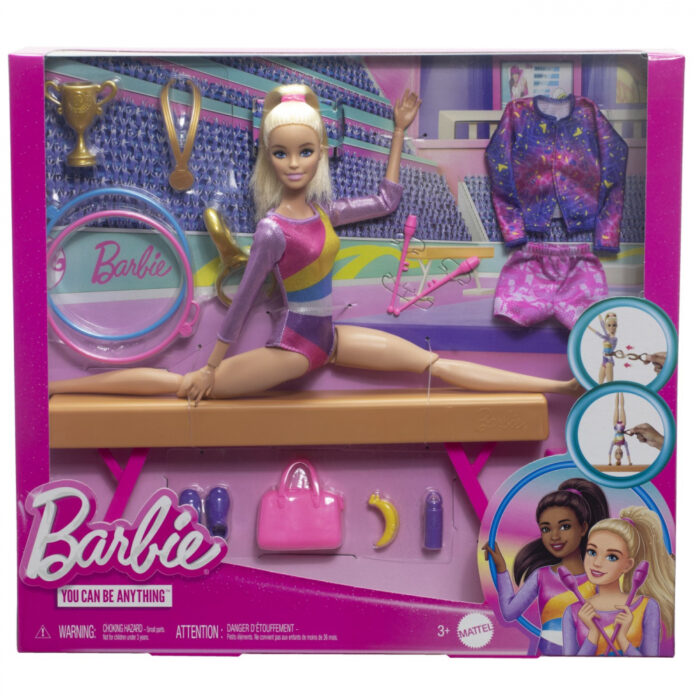 Papusa Barbie You can be anything - Barbie gimnasta, cu accesorii Papusa Barbie You can be anything - Barbie gimnasta, cu accesorii