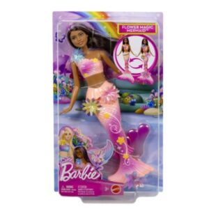 Barbie Papusa Sirena Floarea Magica Cu Par Brunet Si Coada Roz Barbie Papusa Sirena Floarea Magica Cu Par Brunet Si Coada Roz
