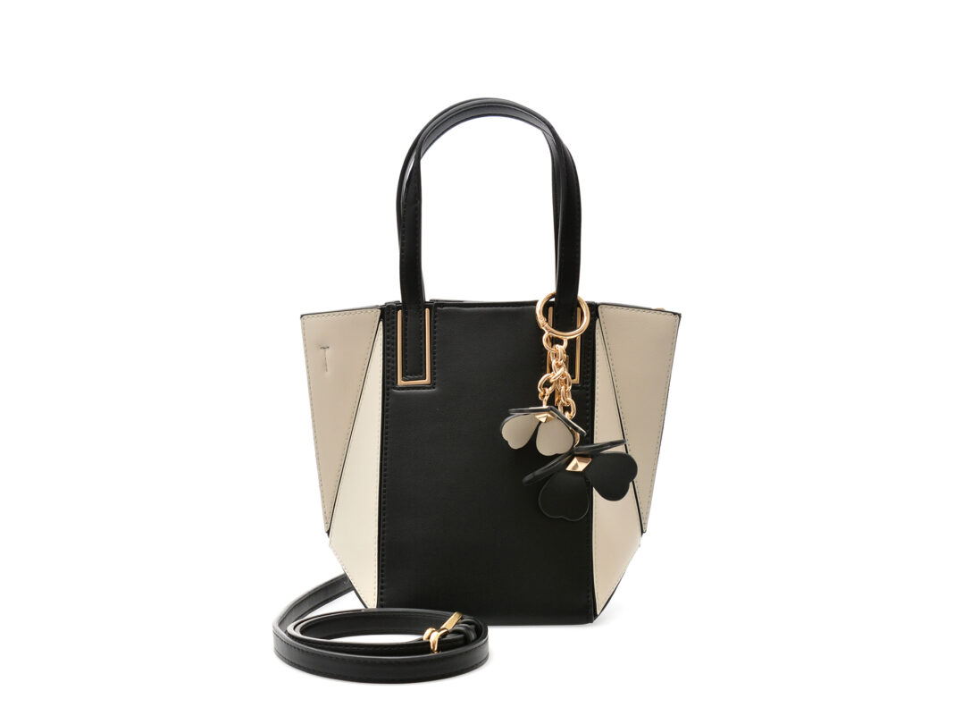 Geanta ALDO alb-negru, SMALLPRISMATOTE 003, din piele ecologica Geanta ALDO alb-negru, SMALLPRISMATOTE 003, din piele ecologica