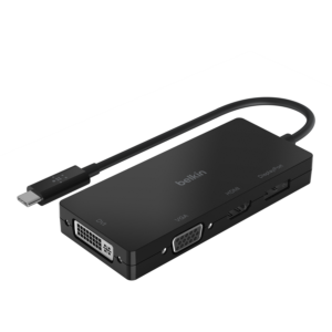 Adaptor Video Belkin AVC003btBK, USB-C, HDMI, VGA, DVI, DisplayPort, Multi-Port, 4K UHD Adaptor Video Belkin AVC003btBK, USB-C, HDMI, VGA, DVI, DisplayPort, Multi-Port, 4K UHD