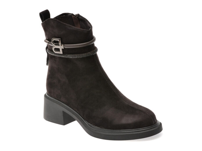 Ghete EPICA maro, A2171, din piele intoarsa Ghete EPICA maro, A2171, din piele intoarsa