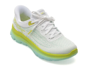 Pantofi sport SKECHERS albi, SUMMITS PLUS, din material textil Pantofi sport SKECHERS albi, SUMMITS PLUS, din material textil