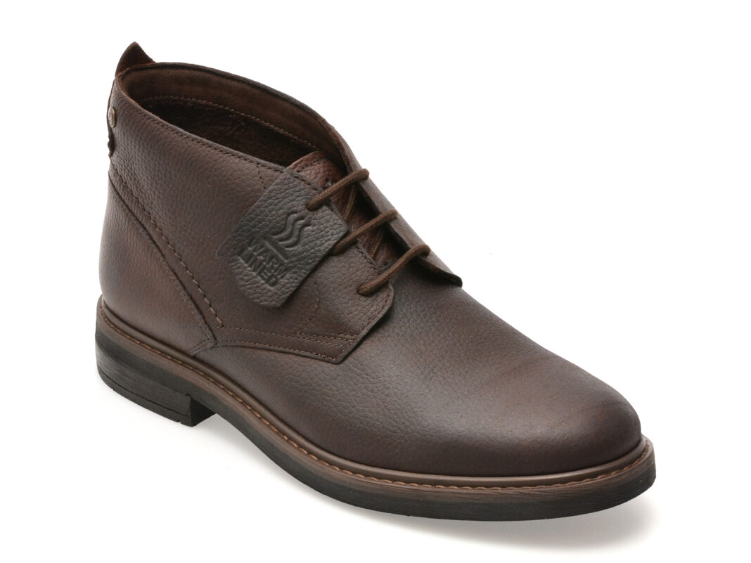 Ghete CLARKS maro, NEWFORD MID WP, din piele naturala Ghete CLARKS maro, NEWFORD MID WP, din piele naturala