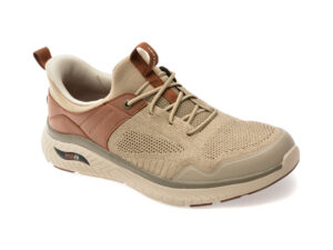 Pantofi sport SKECHERS gri, ARCH FIT CROSSER, din material textil Pantofi sport SKECHERS gri, ARCH FIT CROSSER, din material textil