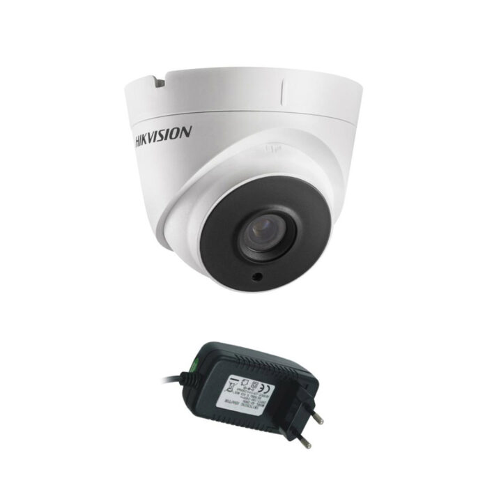 Camera supraveghere Dome Hikvision TurboHD DS-2CE56D0T-IT3F, 2 MP, IR 40 m, 2.8 mm + alimentator Camera supraveghere Dome Hikvision TurboHD DS-2CE56D0T-IT3F, 2 MP, IR 40 m, 2.8 mm + alimentator