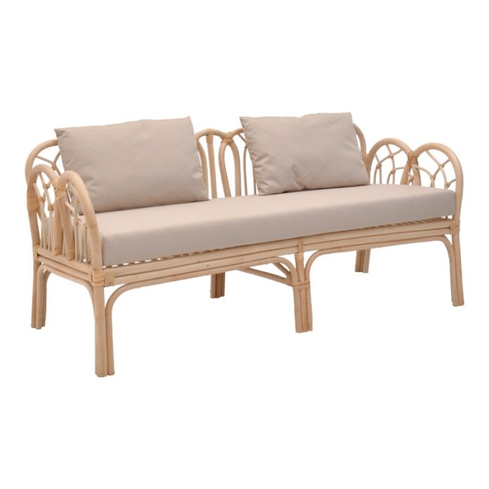 Canapea cu 2 locuri pentru gradina de gradina Ytrone Boho Pako World Natural 166x61.5x71 cm Canapea cu 2 locuri pentru gradina de gradina Ytrone Boho Pako World Natural 166x61.5x71 cm